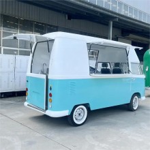 Retro Classic Pizza Food Trailer Mobile Ice Cream Hot Dog Cart Large Space Enclosed Food Truck
